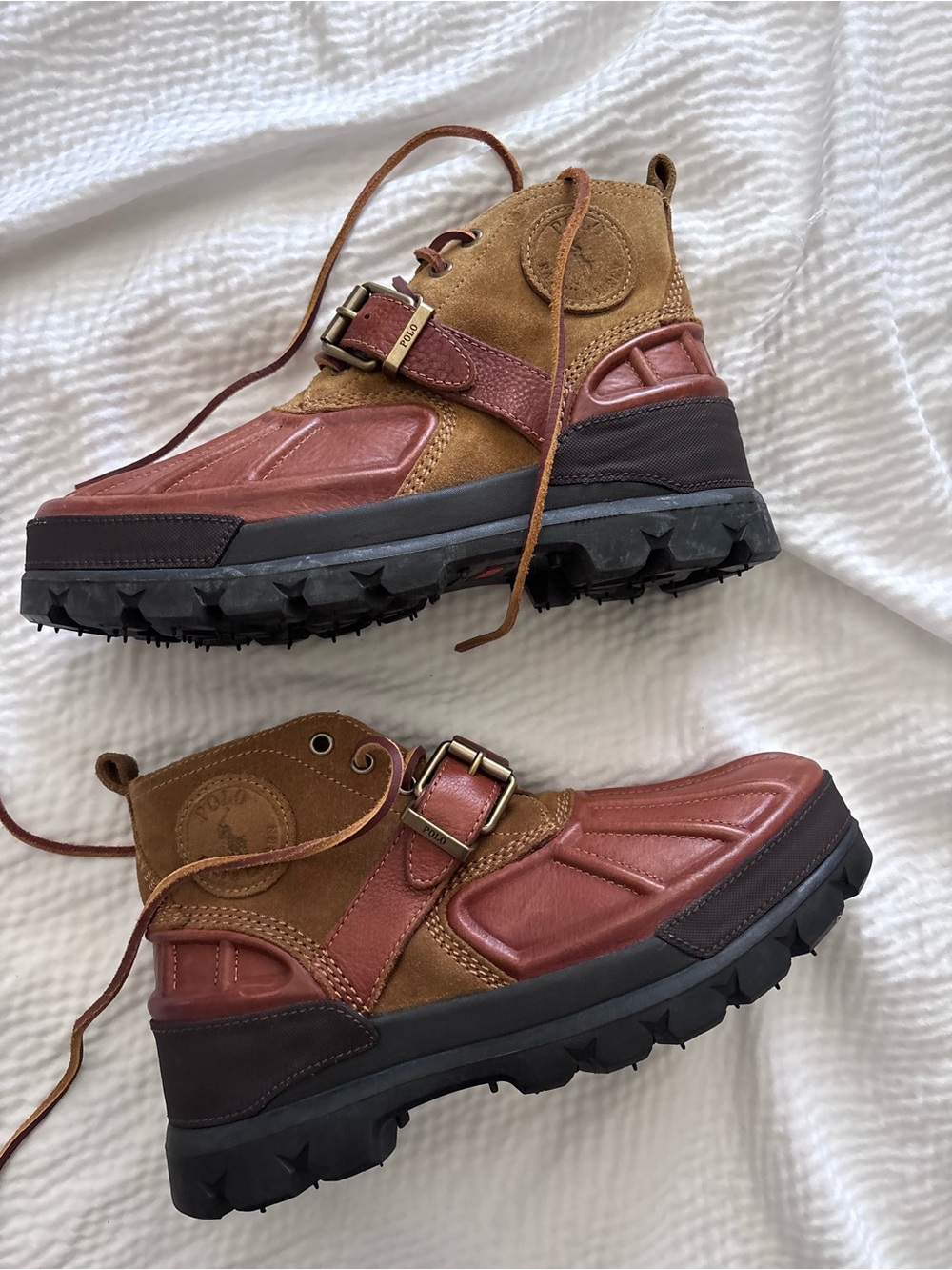 Ralph Lauren Waterproof leather suede Oslo Low Boots